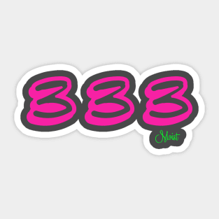 333 Wide Pink Sticker